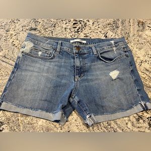 EUC Joes jeans women’s denim jean shorts 32 distressed look